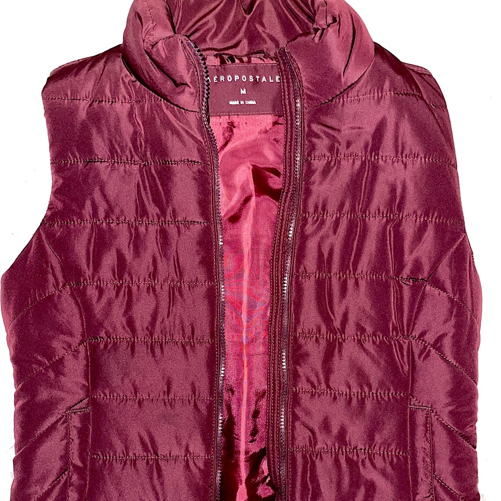 Aeropostale Vest- Maroon (size medium)